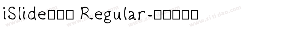 iSlide云犹体 Regular字体转换